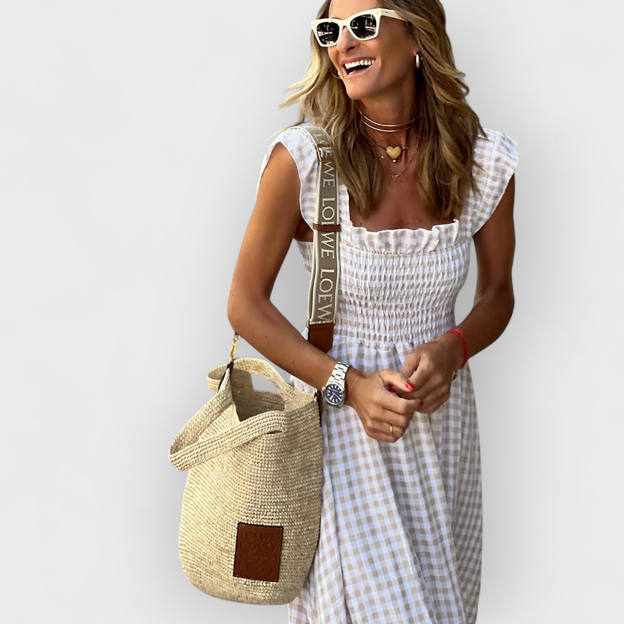 Belle | Maxi Vestido Con Mangas Abullonadas