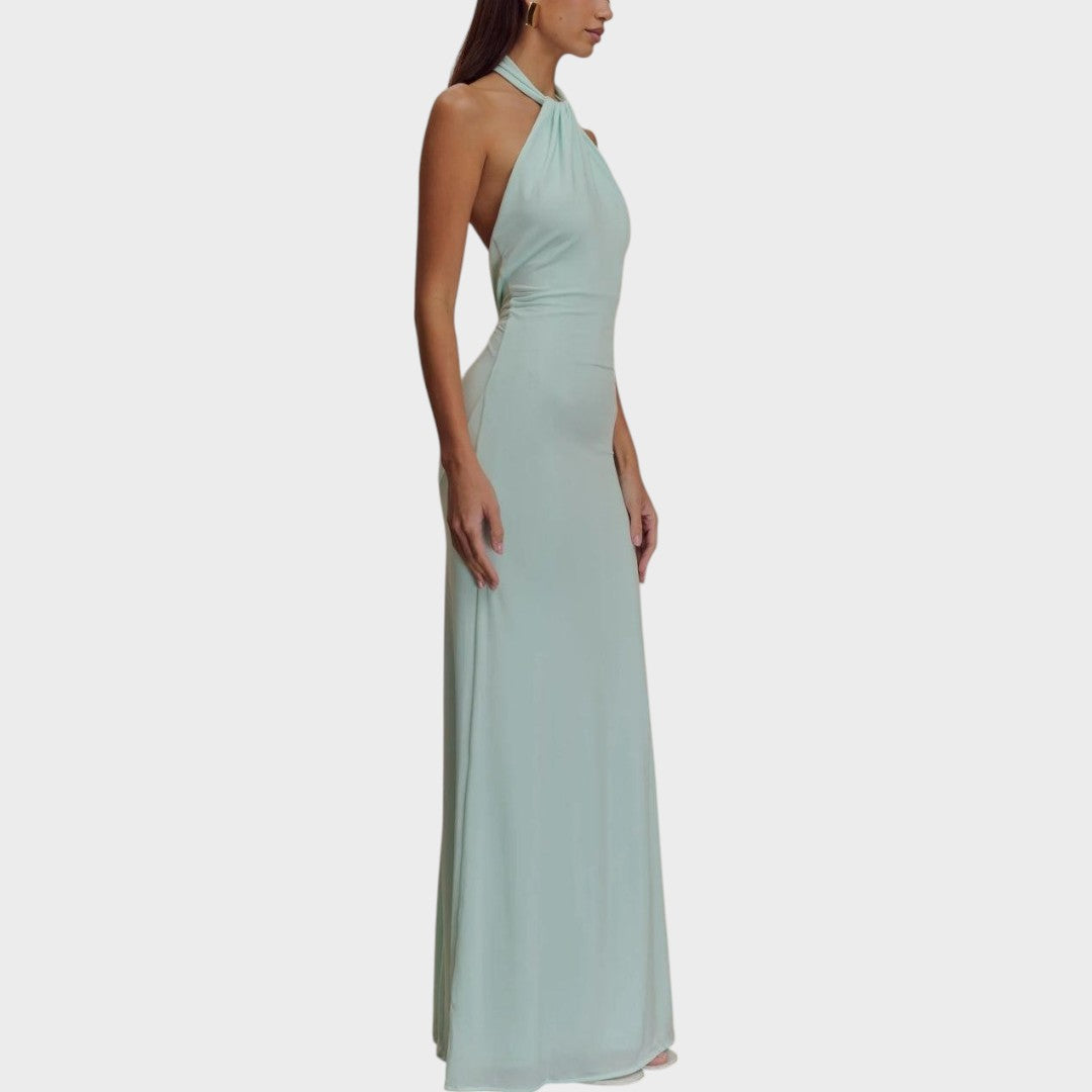 Laguna | Vestido Largo Con Cuello Halter