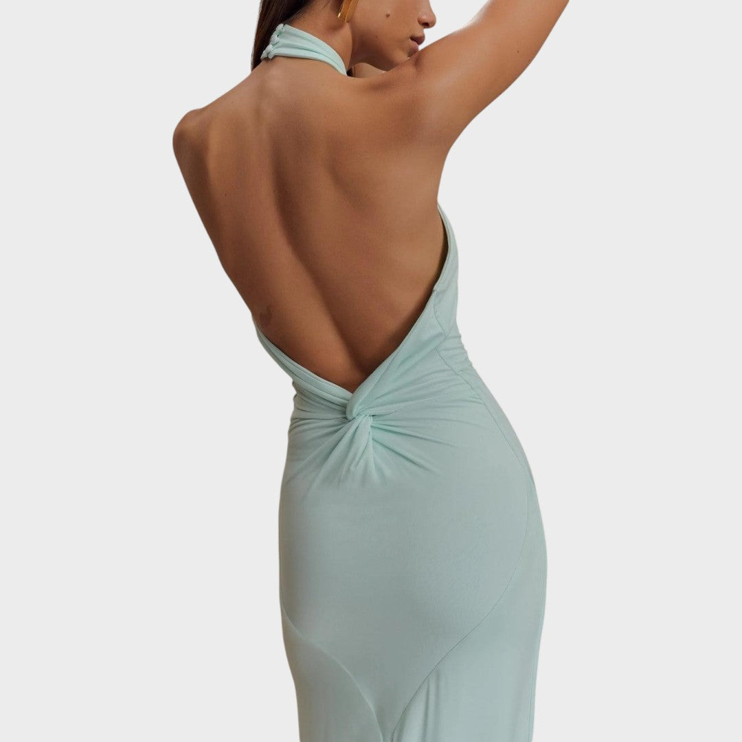 Laguna | Vestido Largo Con Cuello Halter