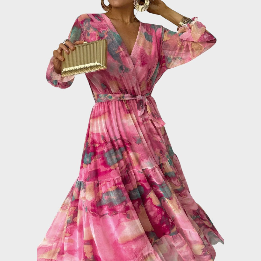 Alanna | Vestido largo con estampado floral