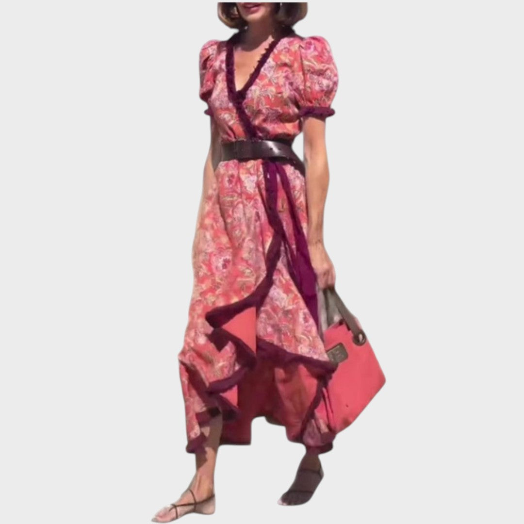 Sylvie | Vestido largo con mangas acampanadas