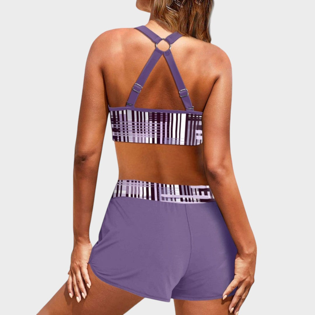 Janette | Bikini De Cintura Alta Con Ribetes