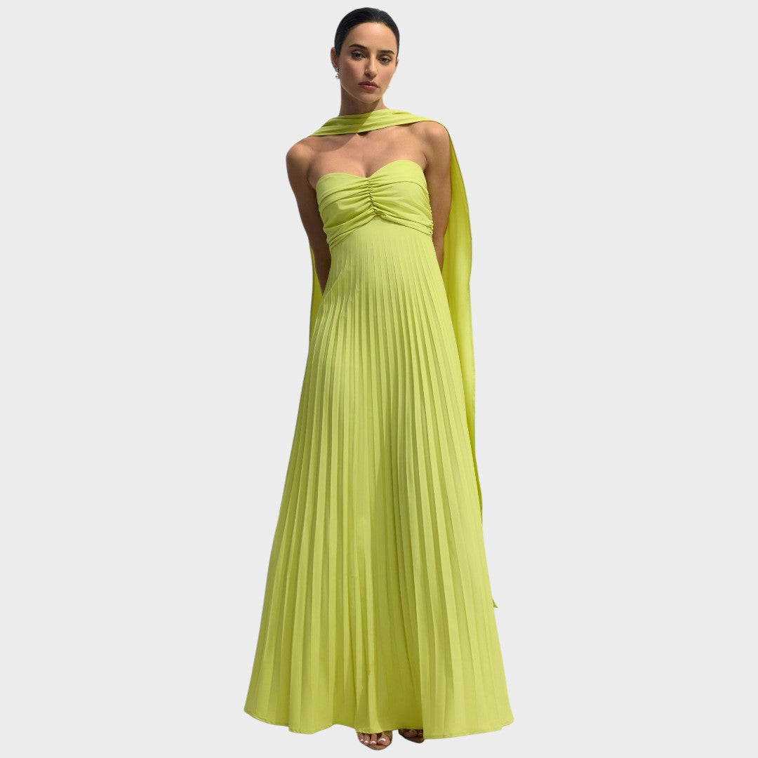 Rosalía | Vestido Plisado Sin Tirantes