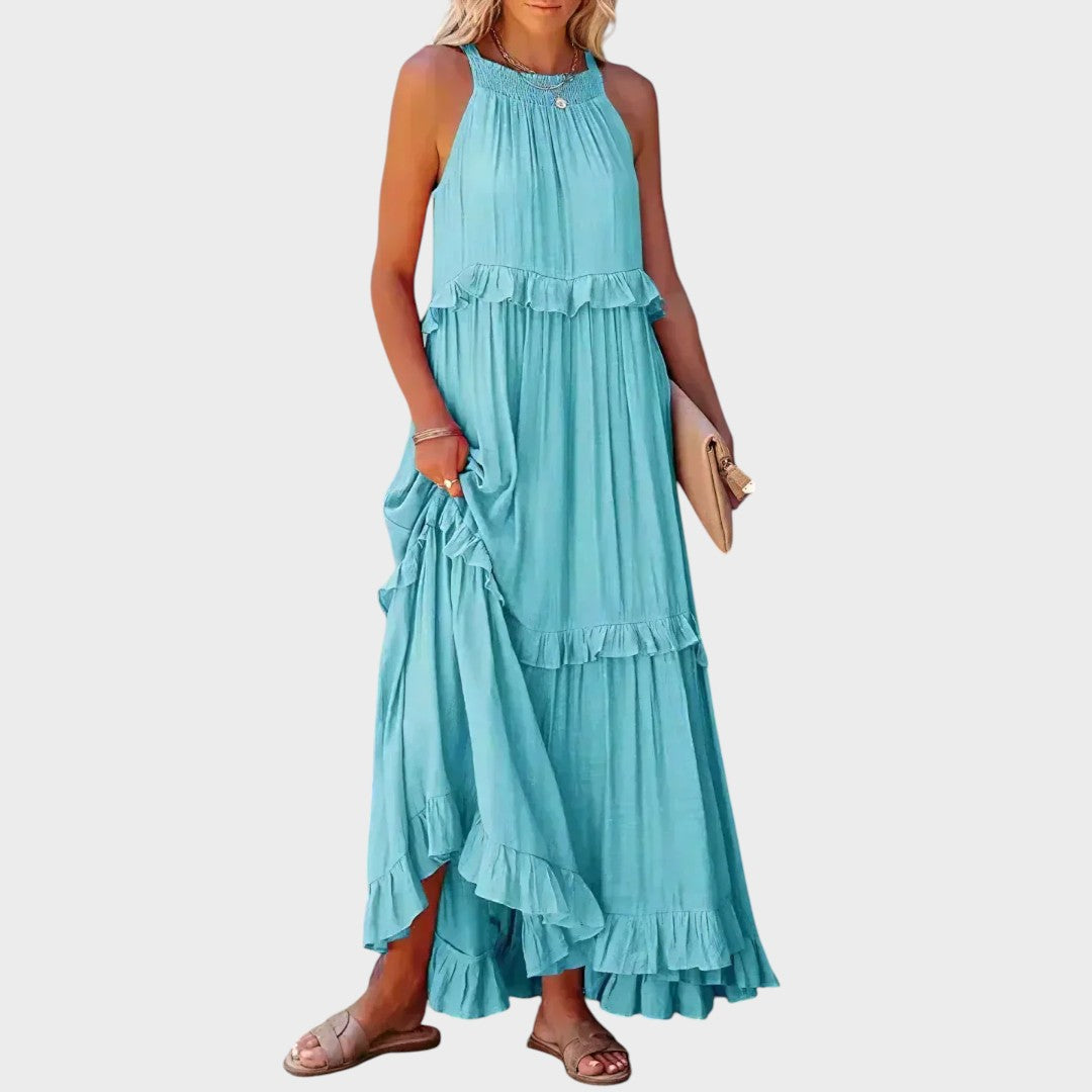 Landry | Vestido Sin Mangas Con Ribete De Volantes