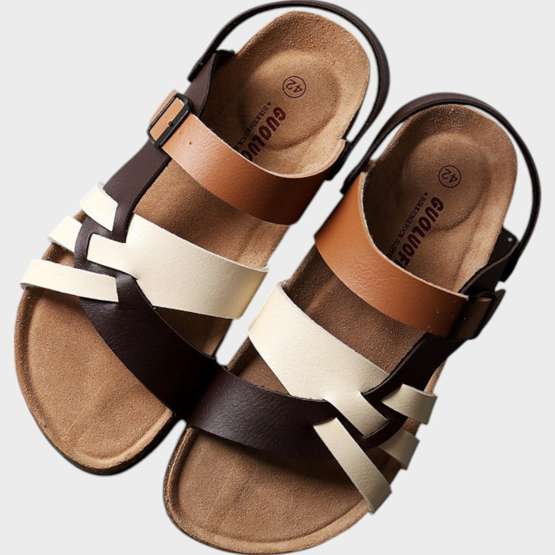 Cecília | Sandalias de piel ortopédicas ajustables