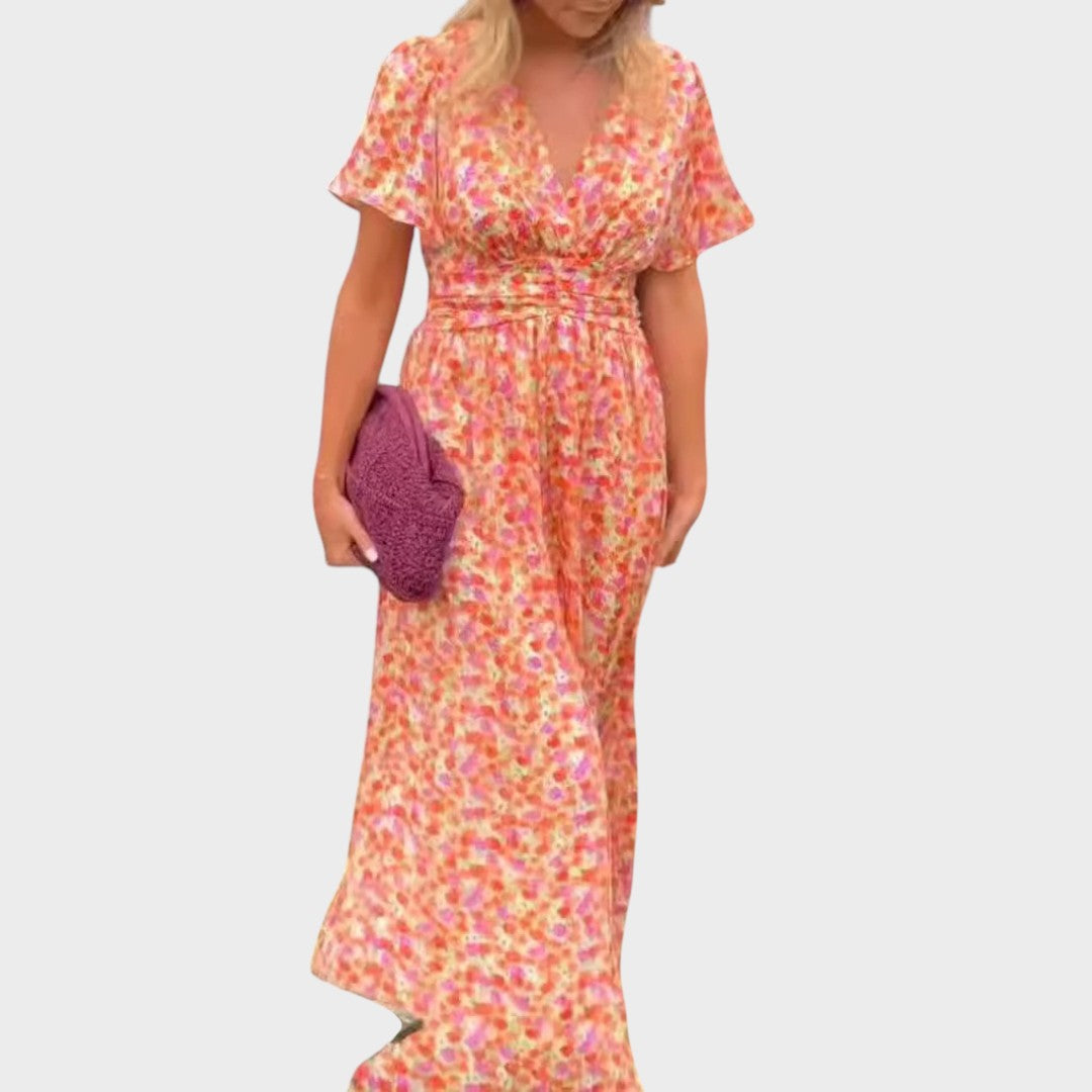 Sandrine | Elegante Vestido Largo Con Escote En V