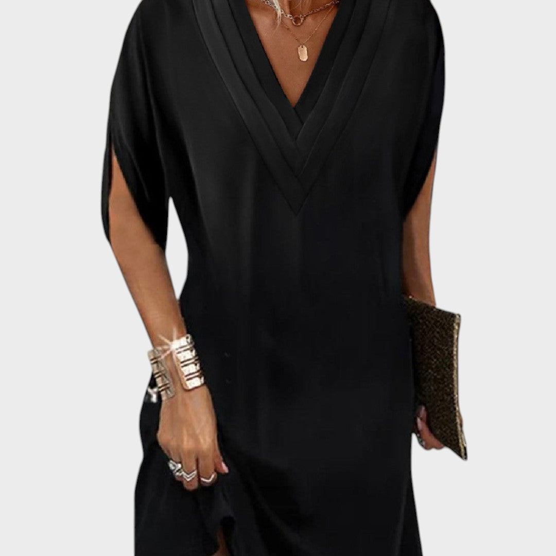 Elena | Elegante Vestido Con Cuello En V