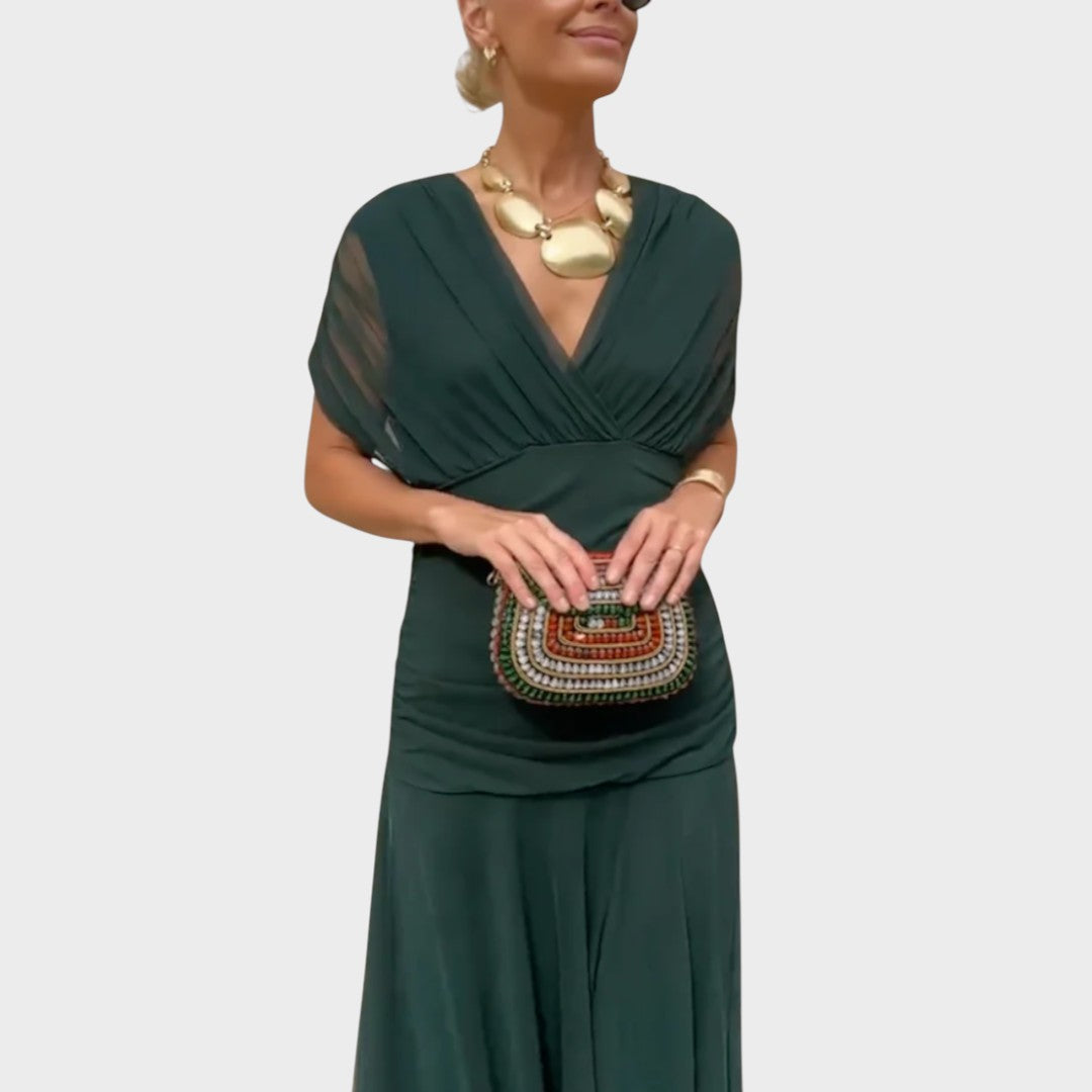 Lora | Vestido Largo Con Escote En V