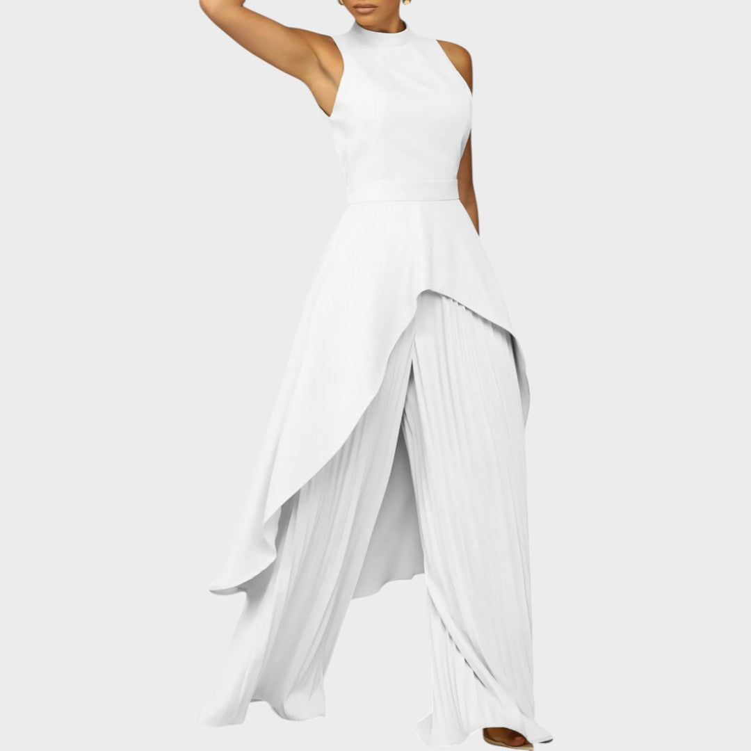 Cristina | Conjunto Asimétrico Con Pantalón Plisado