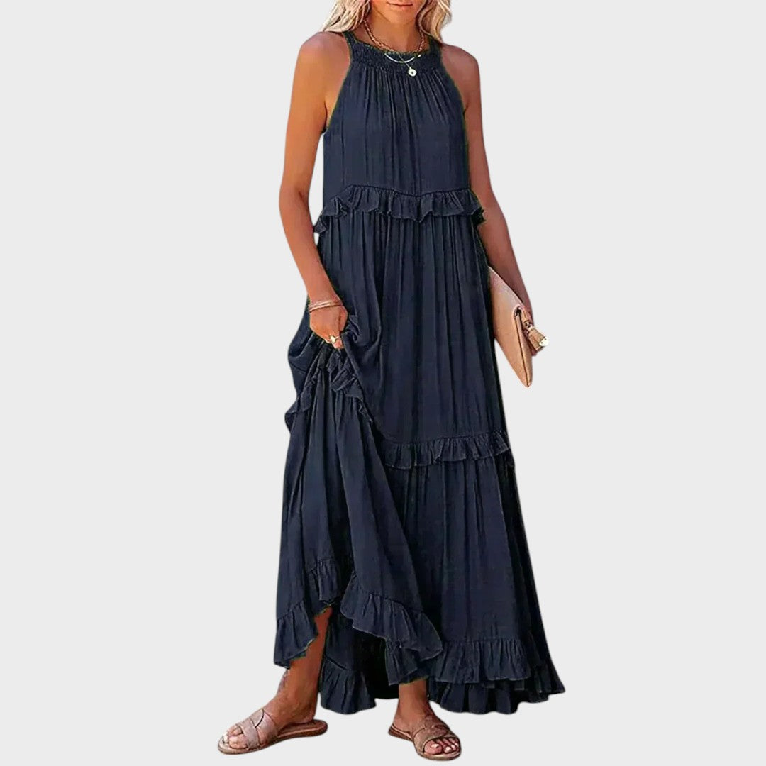 Landry | Vestido Sin Mangas Con Ribete De Volantes