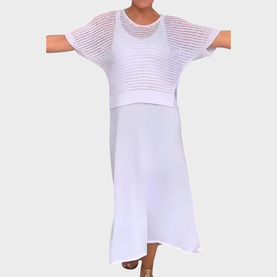 Liza | Vestido de Con Blusa de Punto