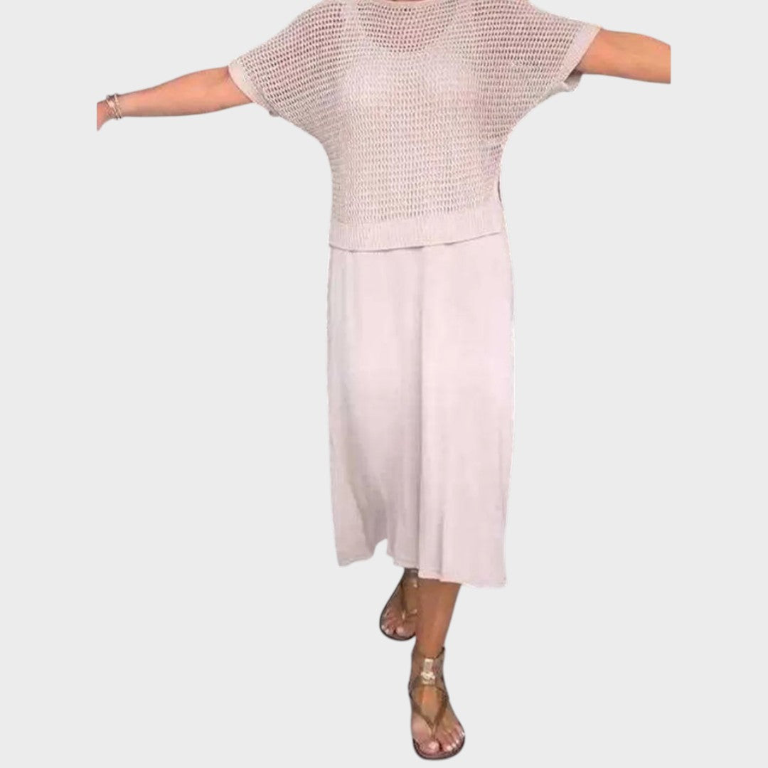 Liza | Vestido de Con Blusa de Punto