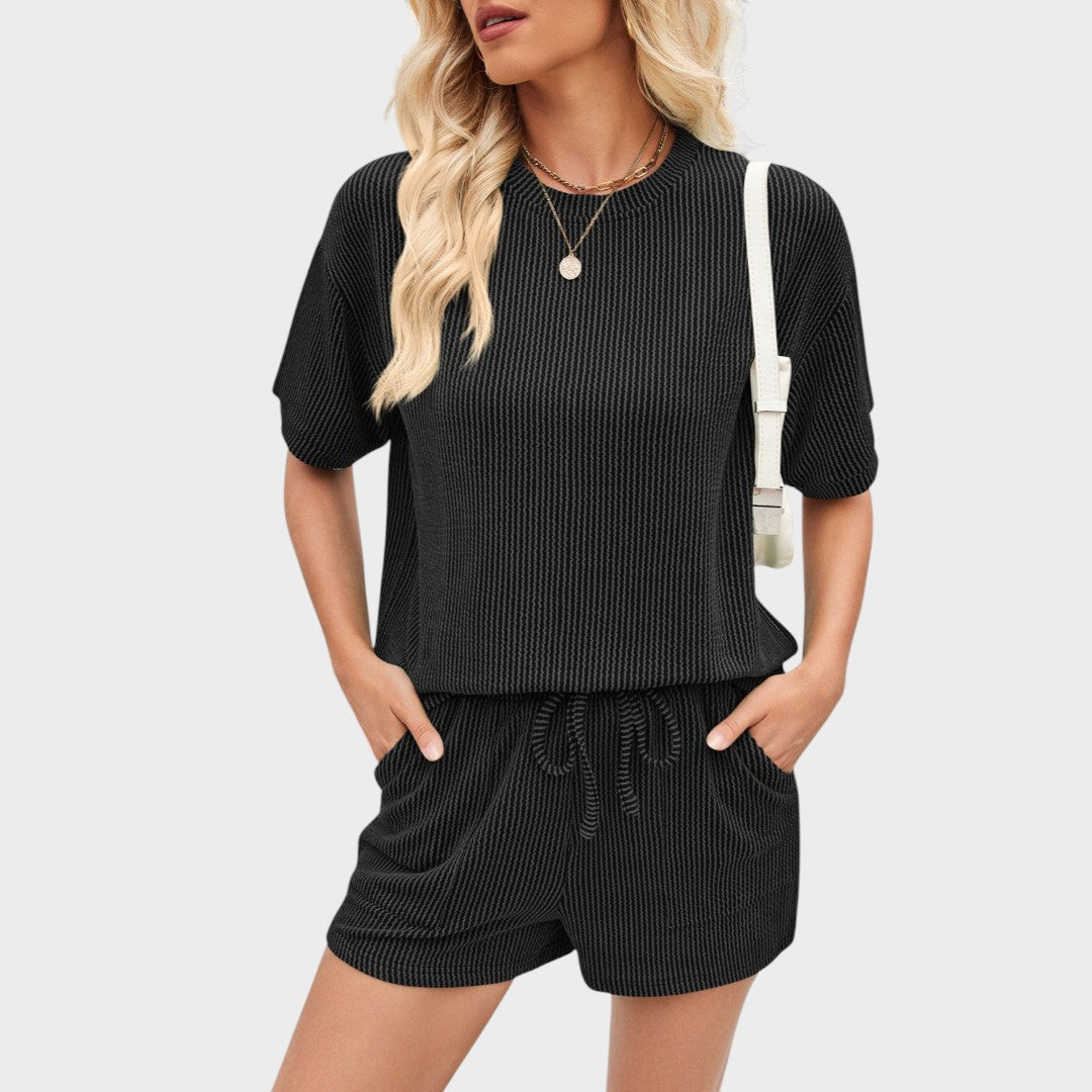 Esmeralda | Conjunto Acanelado De Dos Piezas