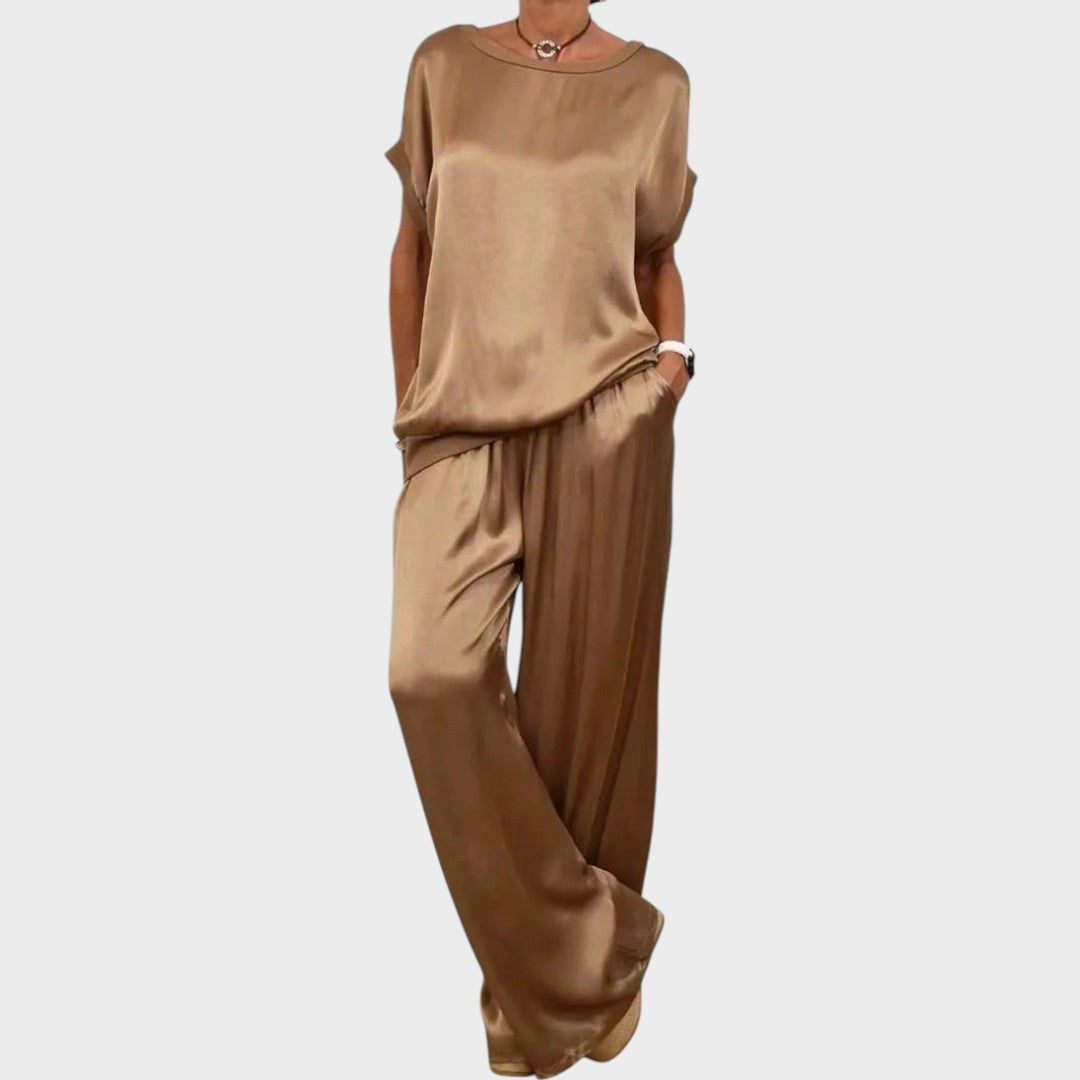 Gracinda | Conjunto Satín De Dos Piezas