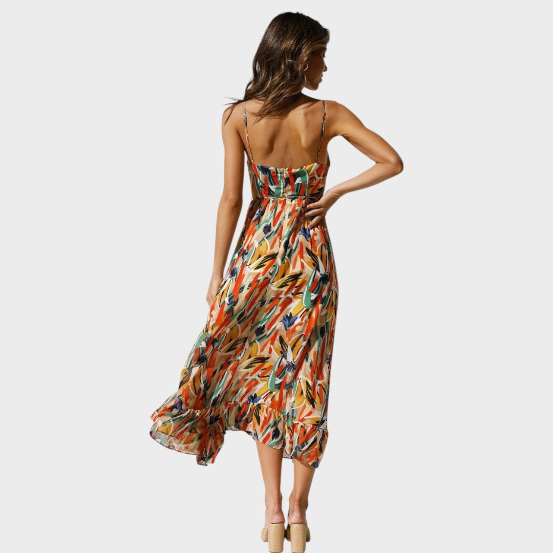 Milou | Vestido midi con tirantes