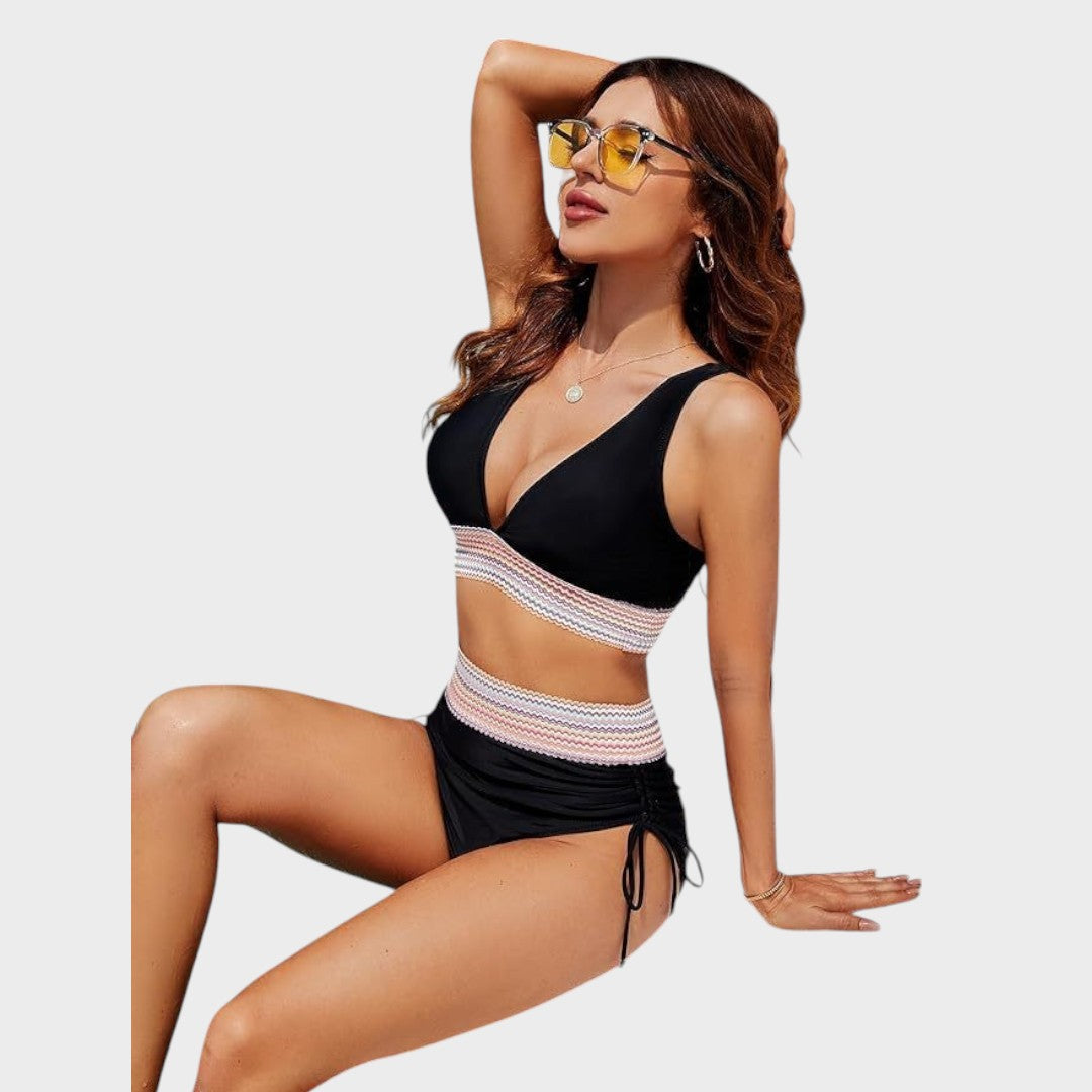 Celeste | Conjunto De Bikini Con Cintura Alta