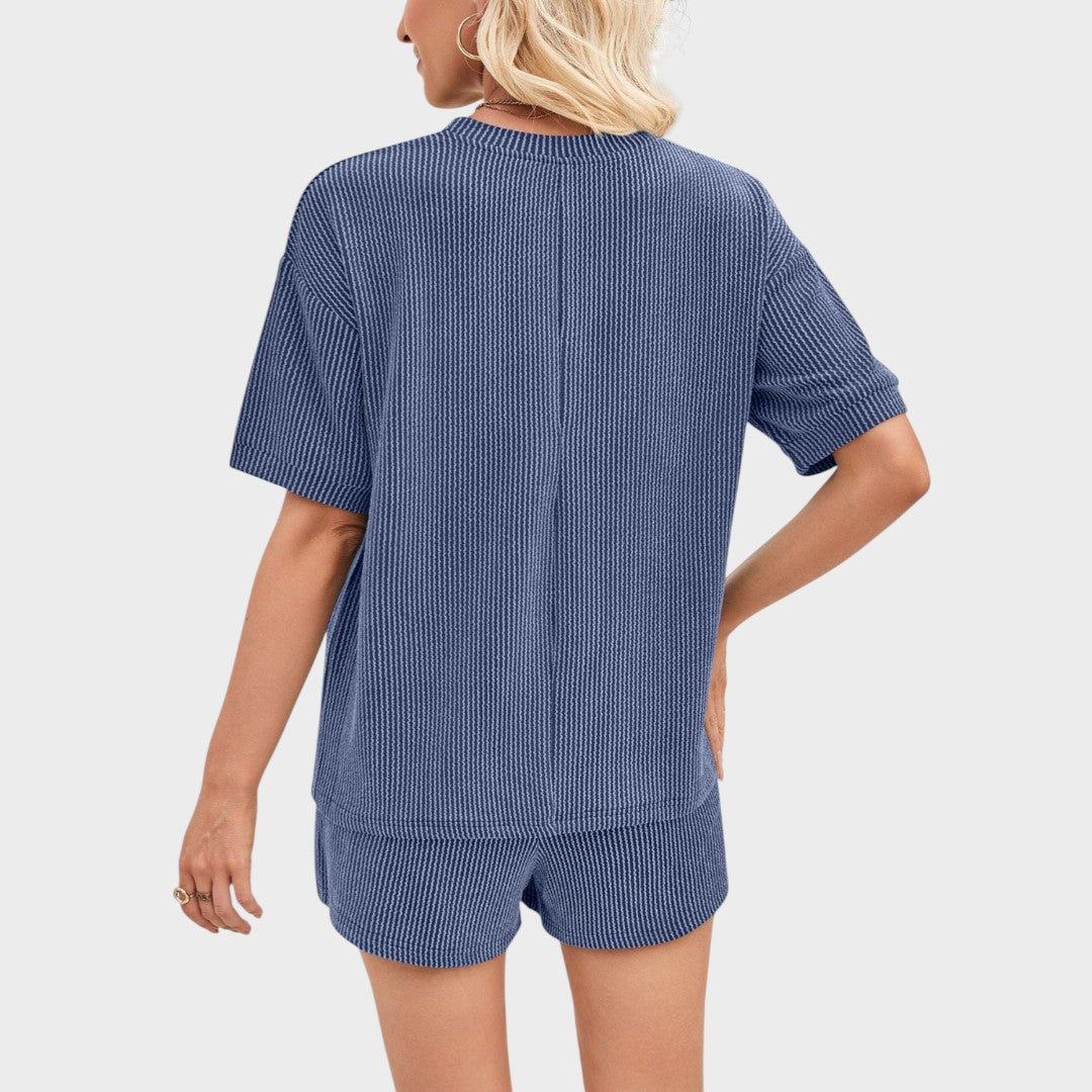 Esmeralda | Conjunto Acanelado De Dos Piezas